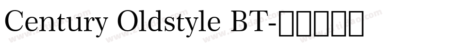 Century Oldstyle BT字体转换